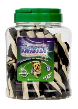 Npic Twistix Vanilla Mint Small Treats Jar For Dog 50 pcs